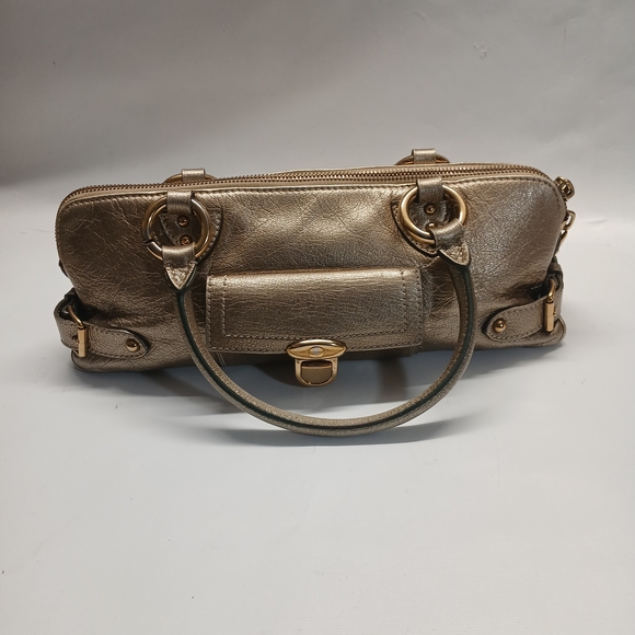 Marc Jacob Metallic Gold Women’s Satchel Handbag - Picture 3 of 16